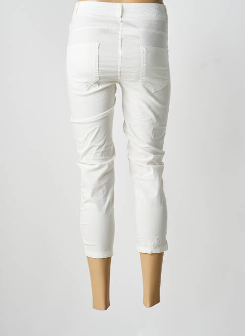 Pantalon trei sferturi alb POISSONS BLANCS femeie