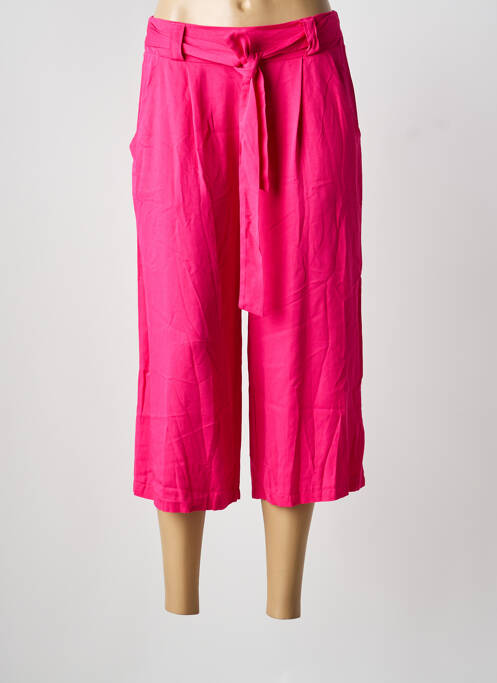 Pantalon trei sferturi roz COULEURS DU TEMPS femeie