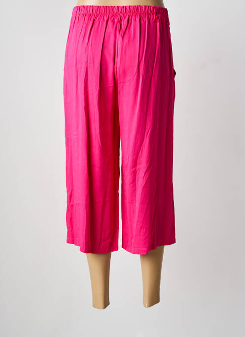 Pantalon trei sferturi roz COULEURS DU TEMPS femeie