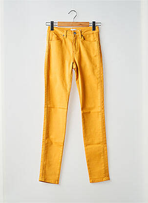 Pantalon slim țesătură poplin mărime normală galben C'EST BEAU LA VIE femeie