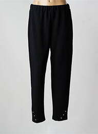 Pantalon drept țesătură crep mărime normală negru FA CONCEPT femme