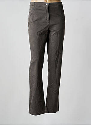 Pantalon drept gri CHRISTINE LAURE femeie