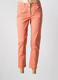 Pantalon 7/8 închidere cu fermoar sub clapetă cu nasturi portocaliu CECIL femme