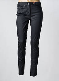 Pantalon slim țesătură acoperită mărime normală negru CECIL femme