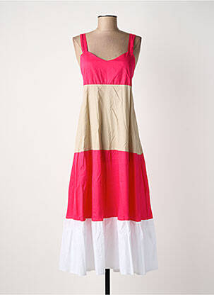 Rochie lungă roz BLANC BOHEME femeie