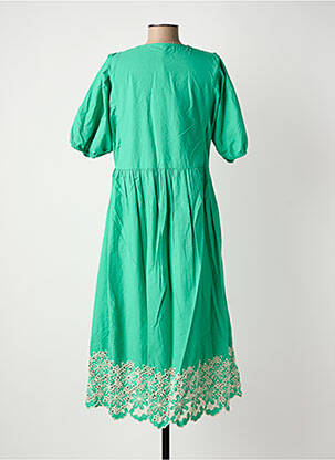 Rochie lungă mâneci scurte mâneci scurte verde CULTURE femeie