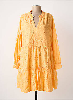 Rochie midi mâneci lungi mâneci lungi portocalie B.YOUNG femeie
