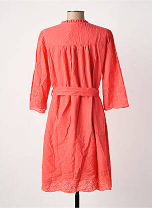 Rochie midi mâneci 3/4 mâneci 3/4 portocalie JULIE GUERLANDE femeie