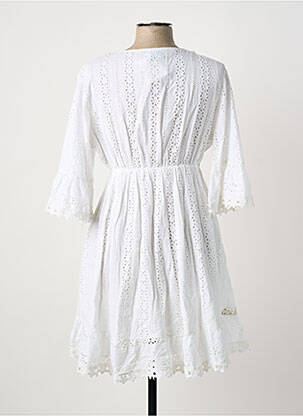 Rochie scurtă mâneci 3/4 mâneci 3/4 alb ICONIQUE femeie