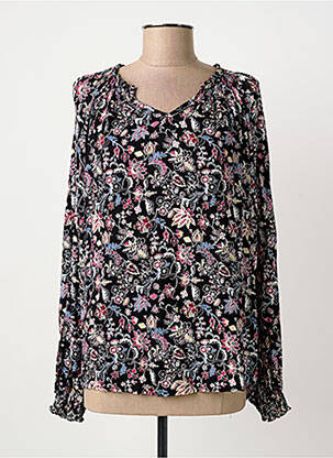 Bluză imprimeu floral mâneci lungi negru JENSEN femeie