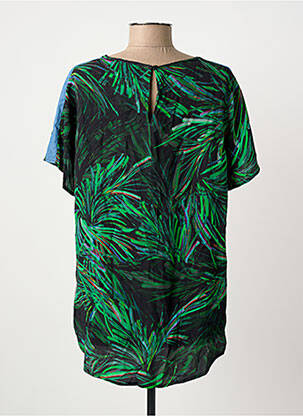 Top imprimeu fantezie mâneci scurte verde GEISHA femeie