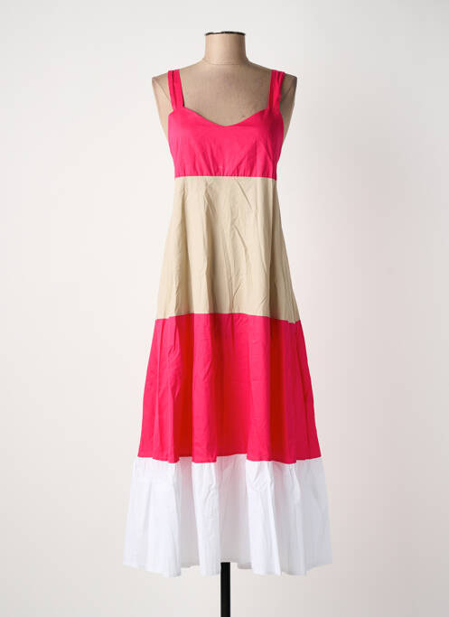 Rochie lungă roz BLANC BOHEME femeie