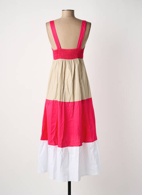 Rochie lungă roz BLANC BOHEME femeie