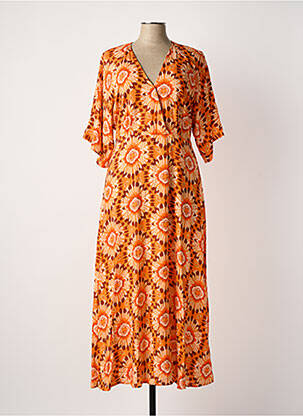 Rochie lungă portocaliu C'EST BEAU LA VIE femeie