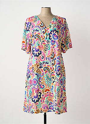 Rochie midi bej JULIE GUERLANDE femeie