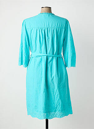 Rochie midi mâneci 3/4 mâneci 3/4 albastru JULIE GUERLANDE femeie