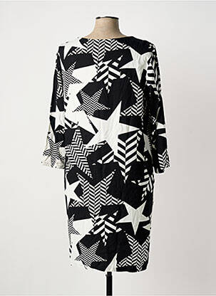 Rochie midi imprimeu fantezie mâneci lungi negru STREET ONE femeie
