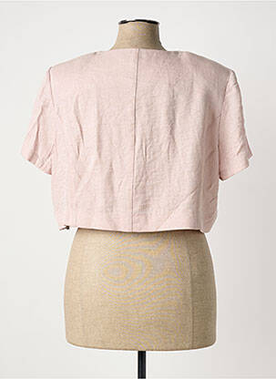 Jachete casual guler rotund roz CHRISTINE LAURE femeie