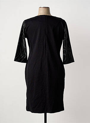 Rochie midi mâneci 3/4 mâneci 3/4 negru POISSONS BLANCS femeie