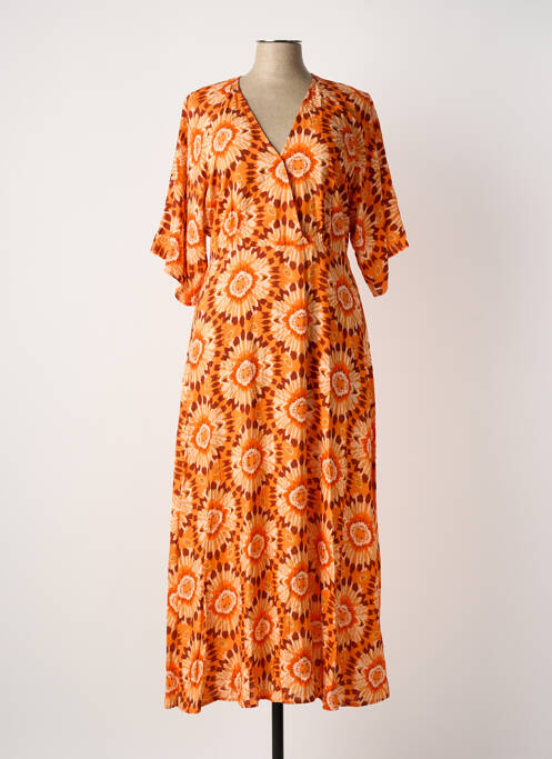 Rochie lungă portocaliu C'EST BEAU LA VIE femeie