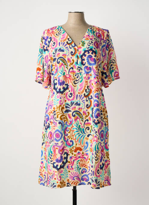 Rochie midi bej JULIE GUERLANDE femeie