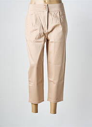 Pantalon 7/8 talie înaltă talie înaltă bej ASHLEY BROOKE femeie