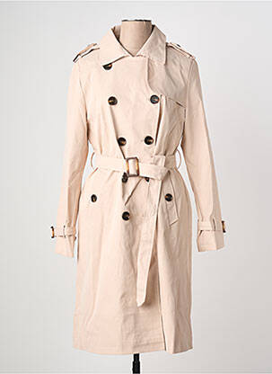 Trench țesătură poplin fără glugă bej CISSY & CO femeie