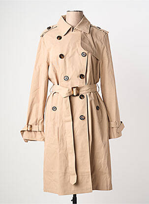 Trench țesătură poplin fără glugă bej închis CISSY & CO femeie