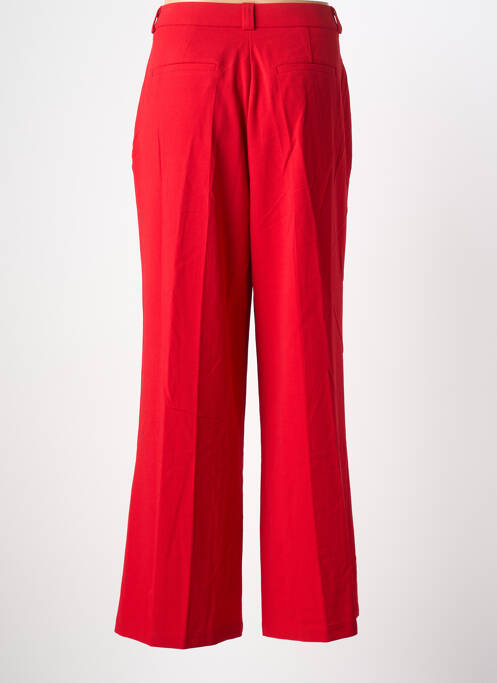 Pantalon larg țesătură crep talie înaltă roșu DAMART femme