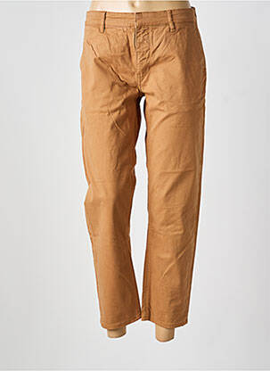 Pantalon chino țesătură poplin mărime normală maro KUYICHI femeie