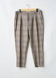 Pantalon chino închidere cu fermoar sub clapetă cu nasturi talie înaltă maro HEINE femme