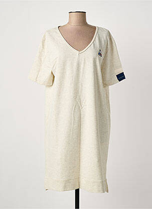 Rochie midi mâneci scurte mâneci scurte bej LE COQ SPORTIF femeie