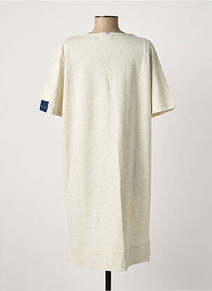 Rochie midi mâneci scurte mâneci scurte bej LE COQ SPORTIF femeie