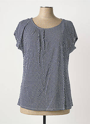 Tricou croială dreaptă mâneci scurte albastru SHEEGO femeie