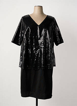 Rochie midi mâneci scurte mâneci scurte negru SHEEGO femeie