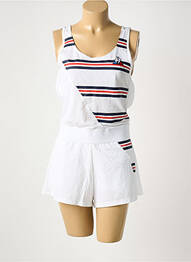 Salopetă scurtă fără mâneci fără mâneci alb LE COQ SPORTIF femme