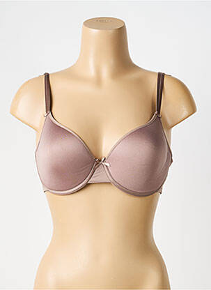 Sutien efect material satinat top sutien modelat bej CHANTELLE femeie