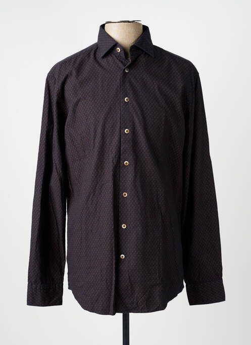 Cămașă cu mâneci lungi imprimeu fantezie maro SEIDEN STICKER homme