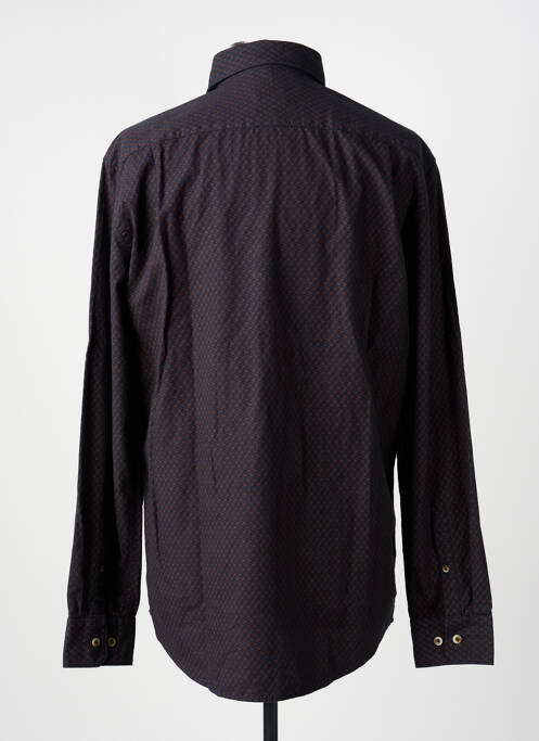 Cămașă cu mâneci lungi imprimeu fantezie maro SEIDEN STICKER homme