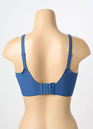 Sutien efect material satinat sutien cupe întregi cu decolteu înalt albastru CHANTELLE femeie