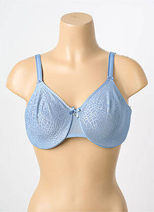 Sutien broderie sutien cupe întregi cu decolteu înalt albastru CHANTELLE femeie