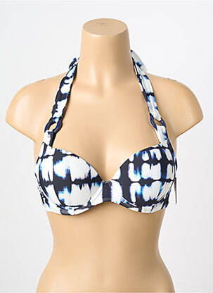 Sutien de costum de baie elasticitate top sutien push-up albastru AUBADE femeie