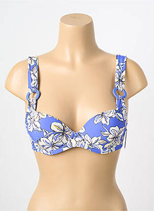 Sutien de costum de baie elasticitate top sutien push-up albastru AUBADE femeie