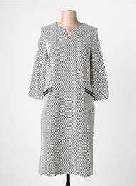 Rochie midi imprimeu fantezie mâneci lungi negru FRANK WALDER femme