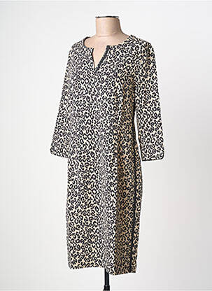 Rochie midi mâneci 3/4 mâneci 3/4 bej FRANK WALDER femeie