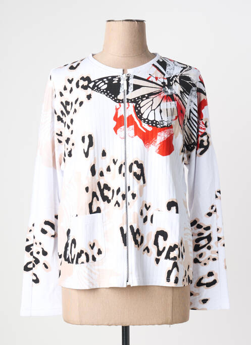 Vestă cu mâneci lungi alb FRANK WALDER femeie