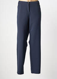 Pantalon drept țesătură crep mărime normală albastru FRANK WALDER femme