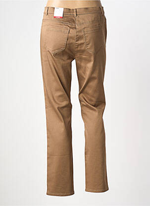 Pantalon slim țesătură poplin mărime normală maro FRANK WALDER femeie