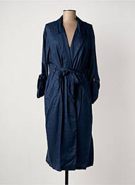 Trench țesătură poplin fără glugă albastru PEOPLE TREE femme