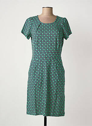 Rochie midi imprimeu floral mâneci scurte verde KING LOUIE femeie
